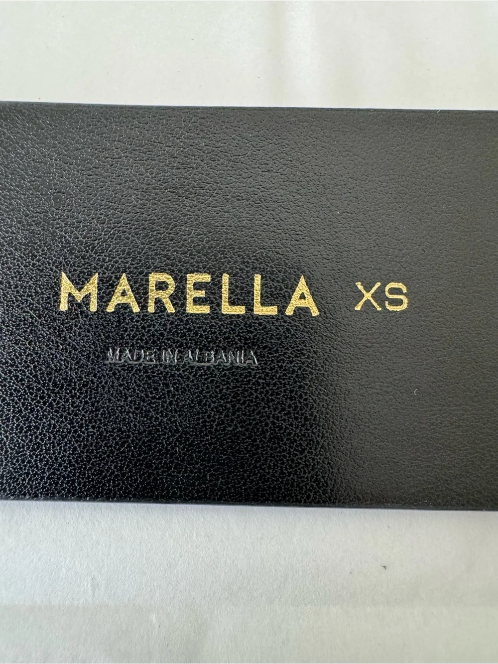 Marella Max Mara Woven Leather Belt Black XS Antique Brass